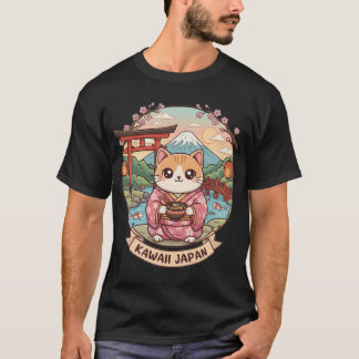 Camiseta Gato Kawaii no Japão