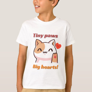 Camiseta Gato Kawaii "Pequenas Pinças Grandes Cora