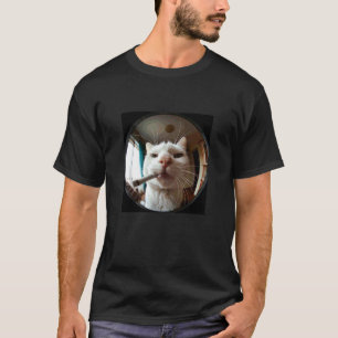Camiseta Gato Kitten Kit de lente olho de peixe visualizado