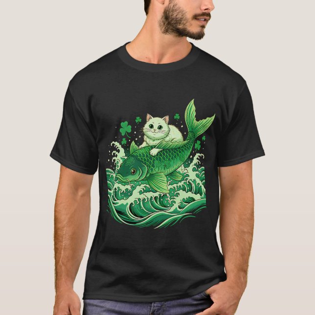 Camiseta Gato Koi Sortudo Japão (Frente)