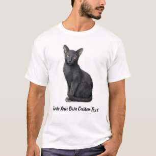 Camiseta Gato Korat Crie Seu Próprio Texto Personalizado