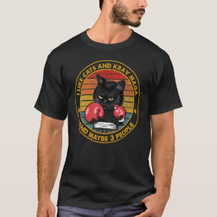 Camiseta Gato Krav Maga Artes Marciais Forças de Defesa de 