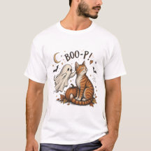Gato Laranja com Fantasma Boo-P Boop no Nariz Hall