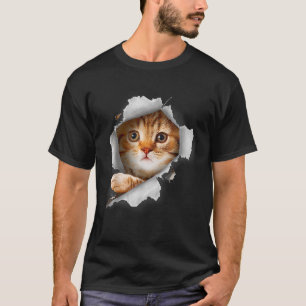 Camiseta Gato Laranja De Gato De Gato Torno Gato De Roupa
