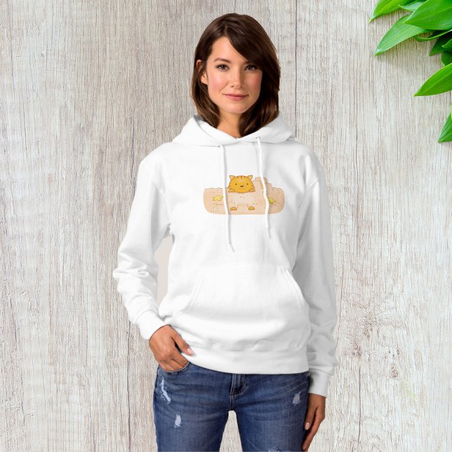 Camiseta Gato Laranja em Cena de Praia de Castelo de Areia (Criador carregado)