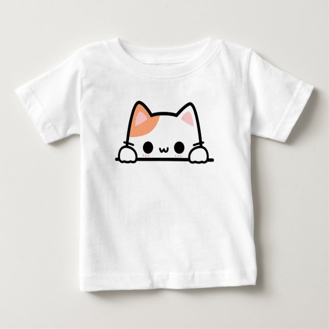 Camiseta Gato laranja fofo  (Frente)