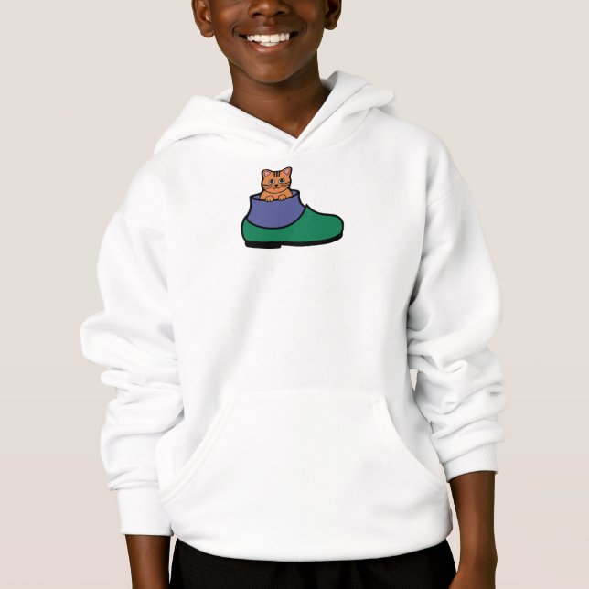Camiseta Gato Laranja num Sapato (Frente)