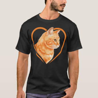 Camiseta Gato Laranja Tabby Laranja