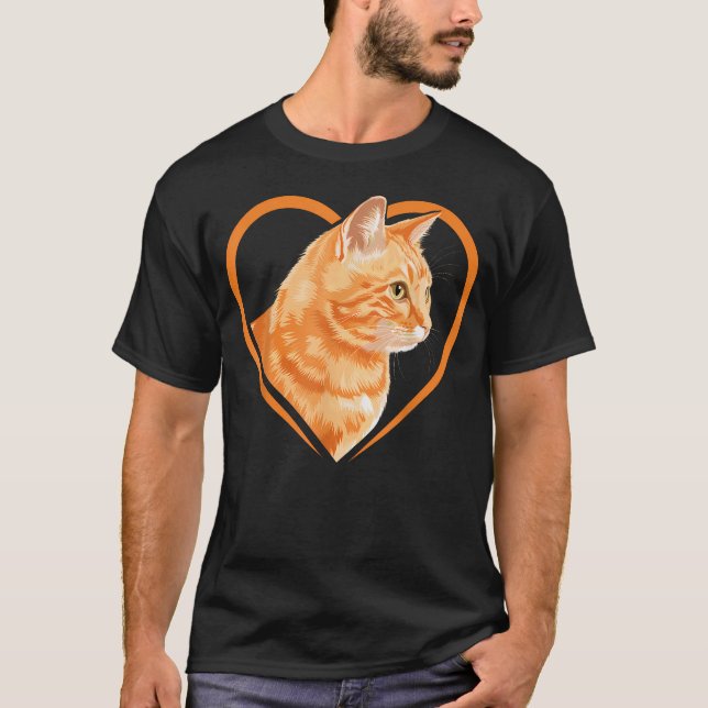 Camiseta Gato Laranja Tabby Laranja (Frente)