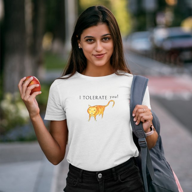 Camiseta Gato Laranja Tolerante Apático (Criador carregado)