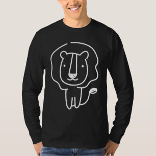 Camiseta Gato Leão Fofo Animal Silvestre Simples