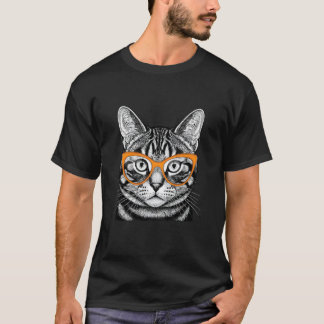 Camiseta Gato Legal Amante de Animais de Estimação Hipster 