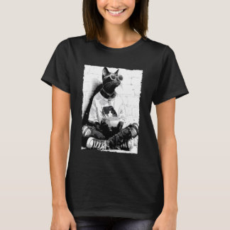Camiseta Gato Legal Anime Gato Hipster Comendo Ramen Japonê