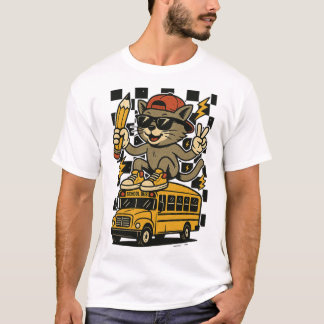 Camiseta Gato Legal Ck Para Vibrações De Escola Paz Lápis E
