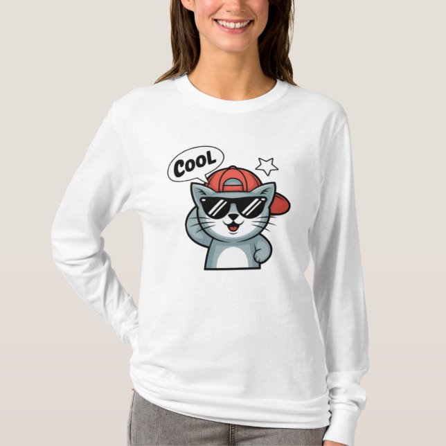 Camiseta Gato Legal com Estilo (Frente)