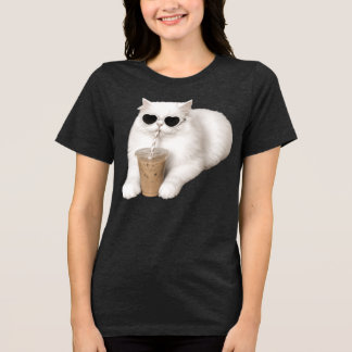 Camiseta Gato Legal com Óculos de Sol em Forma de Coração B