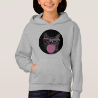 Gato legal com Óculos Rosa e Goma-Bolha