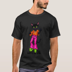 Camiseta Gato Legal com roupa de Disco dos anos 70 - AME OS