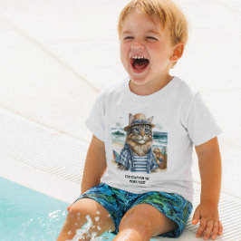 Camiseta Gato legal de Kitty na Praia