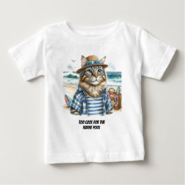 Camiseta Gato legal de Kitty na Praia
