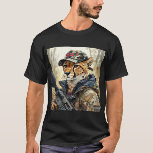 Camiseta Gato legal de MAGA com Arma e Camuflagem CHEETAH