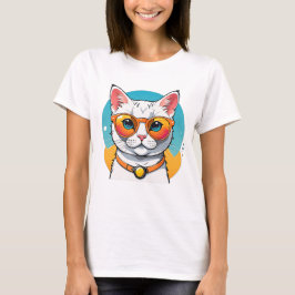 Camiseta Gato Legal de Óculos de Sol