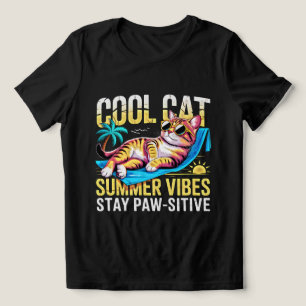 Camiseta Gato Legal de Verão Feminino - Diversão com Vibraç