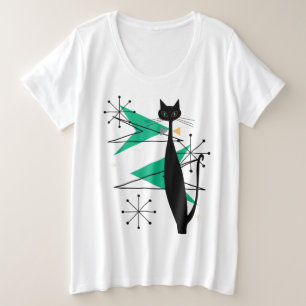 Camiseta Gato legal moderno do MCM do meio século atômico