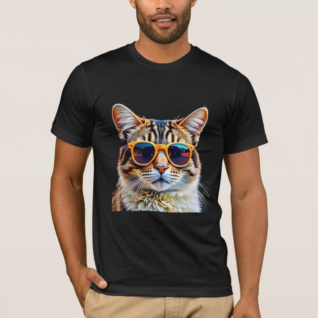 Camiseta Gato legal nos óculos de sol (Frente)
