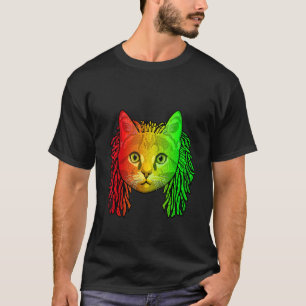 Camiseta Gato Legal Reggae Dreadlocks Gatinho Rasta