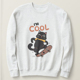 Camiseta Gato Legal Skateboard – Ilustração Divertida de Ga