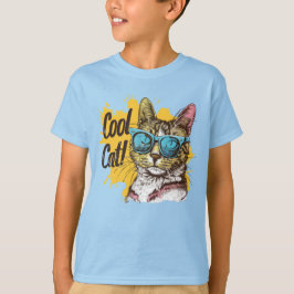 Camiseta "Gato Legal" Vestindo óculos de sol