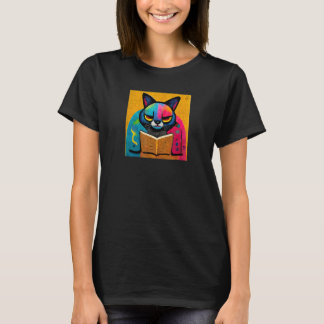 Camiseta Gato Lendo um Livro Design