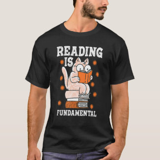 Camiseta Gato Ler é Fundamental Poesia Geek de Adorador de 