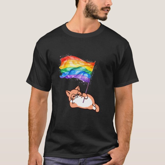 CAMISETA GATO-LGBT-ORGULHO (Frente)
