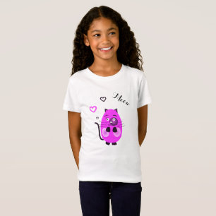 Camiseta Gato lilás