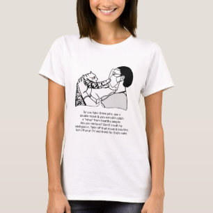 Camiseta Gato Listrado e Mensagem