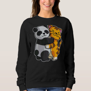 Camiseta Gato Listrado Tigre & Panda Animais Fofos Para Mul
