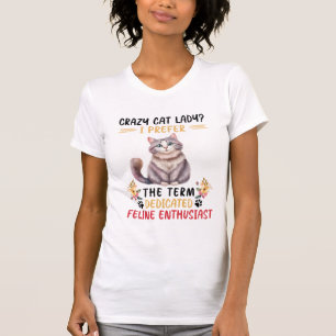 Camiseta Gato Louco Amante de Gatos