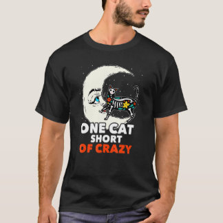 Camiseta Gato Louco Crânio de Açúcar Lua Mexicano Chicano F