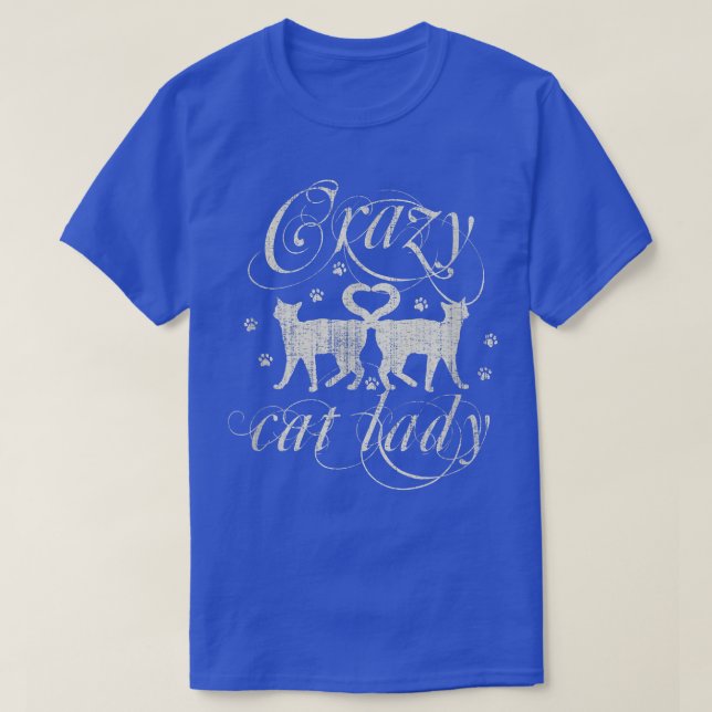 Camiseta Gato Louco Engraçado  (Frente do Design)
