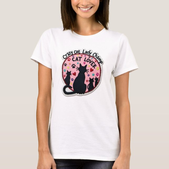 Camiseta Gato Louco, Lady Champ (Frente)
