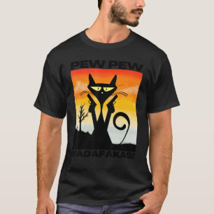 Camiseta Gato Louco Mascando Madafakas Para Gato Gato Vinta