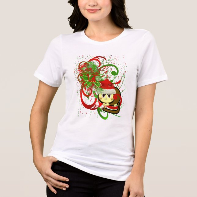 Camiseta Gato LOUCO Mata de Natal (Frente)