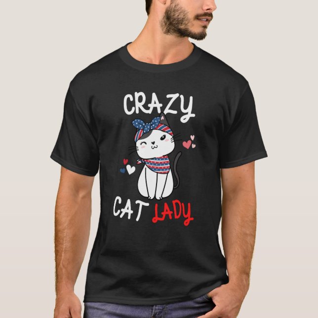 Camiseta Gato Louco Mulher Dia de as mães (Frente)