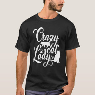 Camiseta Gato Louco, Senhora Gráfica, Proprietário de Gatos