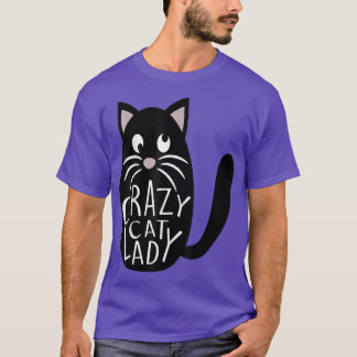Camiseta Gato Louco Senhora Pet Bonito Mãe Dia de as mães K