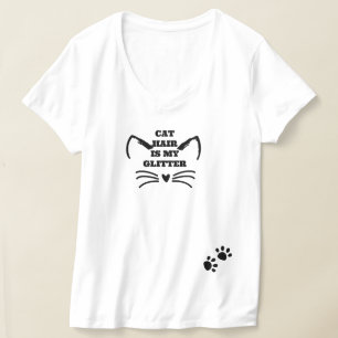 Camiseta Gato Louco Tee, Cabelo De Gato Engraçado é a minha