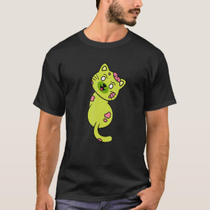 Camiseta Gato Louco Zombie Horror Animal Halloween Mons