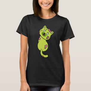 Camiseta Gato Louco Zombie Horror Animal Halloween Mons